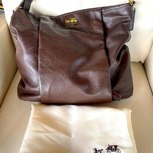 Soft brown leather Coach Bag